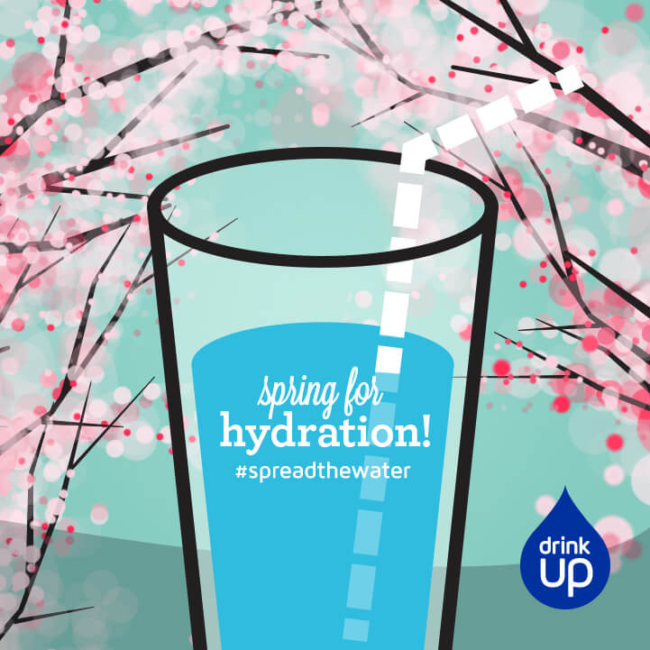 illustrated facebook graphic for Drink UP